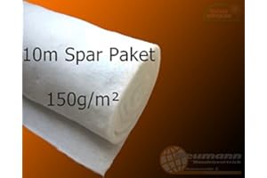 Neumann Handelsvertrieb Polsterwatte Vlieswatte Volumenvlies 1,6m breit - 10m Spar Paket (150g/m²)