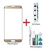 Produktbild iTG® Premium Displayglas Reparatur-Set für Samsung Galaxy S7 Edge Gold (Gold Platinum) - Oleophobic Front Display Glas für Modell SM-G935F + Vorgeschnittene 3M Klebefolie und iTG® Werkzeug-Set
