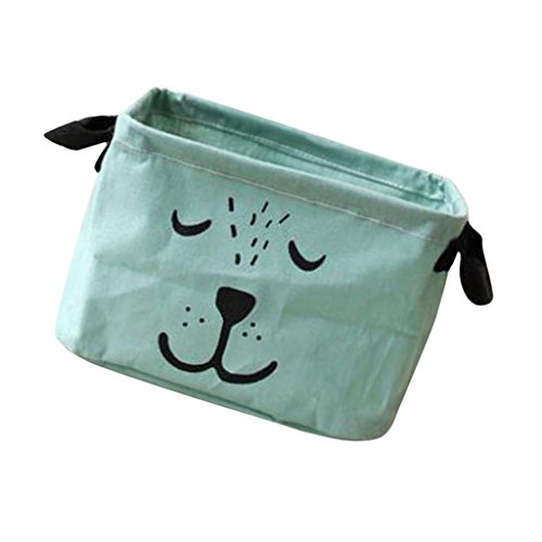 Preisvergleich Produktbild Sharplace Baumwolle Faltbare Aufbewahrungstasche für Kleider Aufbewahrungsbox Spielzeug - Grün