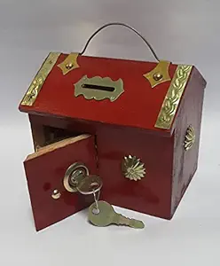 WoodBlow HUT Shape Piggy Bank/Money Bank Coin Saving Box Gifts for Kids, Girls, Boys & Adults