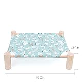 El lugar favorito para dormir de CAT: esta hamaca para gatos con cama de gato utiliza madera de pino de alta calidad como barra de soporte y un lienzo cómodo y duradero como colchoneta para proporcionar la hamaca más cómoda para su gato.