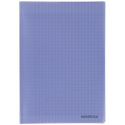 Majuscule-cahier Piqûre 96p Couverture Polypropylène Violet A4 Grand Carreaux 90g