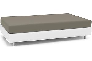 BIANCALUNA - Copriletto elastico Living Genius tinta unita Anti Macchia - Divano Letto Singolo da 90 a 200 cm Made in Italy - Sassi