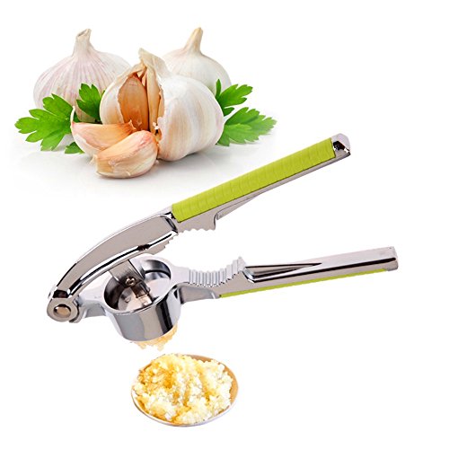 dekawei Edelstahl Knoblauchpresse Knoblauch Crusher, Walnuss, offene Werkzeuge, Knoblauch Drücken, Ingwer, Fleischwolf, Crusher, Chopper, Nussknacker grün
