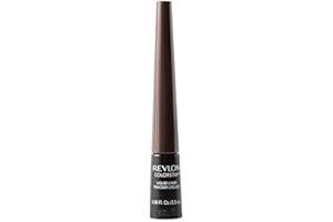 REVLON ColorStay, Eyeliner Liquide, Makeup Longue Tenue, Maquillage pour les Yeux Black Brown Marron Foncé, Eye Liner Marron Fini Mat, Eyeliner Précis