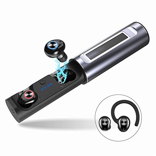 Auriculares Inalámbricos Bluetooth 5.0 hasta 18H Reproducción 3D Sonido Estéreo & Micrófono Interno Resistente al Sudor, Auriculares Deportivos