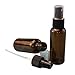 NALATI 6 Pcs 50ml PET Spray Bottles for Various Dilutions of Liquid with Black PP Fine Mist Sprayers Dust Caps and Funnel (Brown)