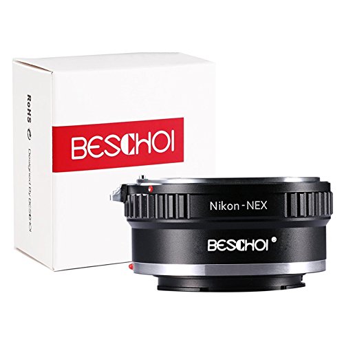 Beschoi Bague adaptation objectif Nikon-NEX Adaptateur monture objectif en m  tal pour monter objectif Nikon AI vers bo  tier Sony NEX comme Sony NEX-3 NEX-3C NEX-3N NEX-5 NEX-5C NEX-5N NEX-5R NEX-5T NEX-6 NEX-7 NEX-F3 NEX-VG10 VG20