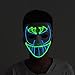 Produktbild SAILORMJY Halloween LED Masken Festival Party Cosplay LED Leuchten Maske Karneval Maske Halloween Accessoires Grimasse Maske Batterie Angetrieben(Nicht Enthalten)