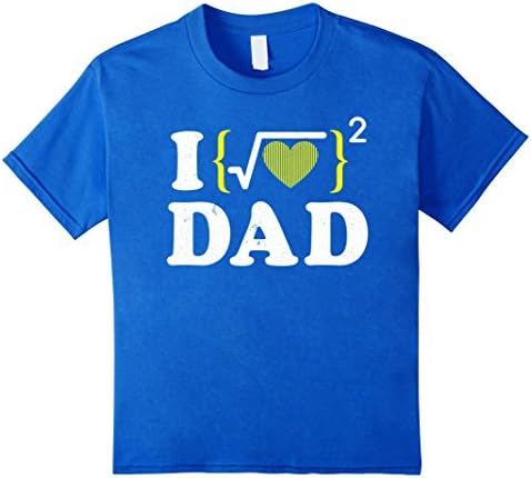 unisex-child I Love Math Dad With Cute Heart Funny T-Shirt Gift For Papa 8 Royal Blue