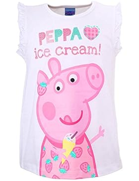 Bambina Peppa Pig Top, bianco