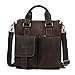 Produktbild Mifusanahorn Retro Business Herren Leder Handtasche Umhängetasche Laptoptasche Aktentasche Satchel Bag Umhängetasche für 13 Zoll Laptop, Computer, Tablet (Color : Brown)