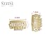 Neitsi® 50PCS Clip for Hair Extensions Wigs I SHAPE U SHAPE Metal Hair Snap Clips DIY (Yellow#, I shape--2.3cm)