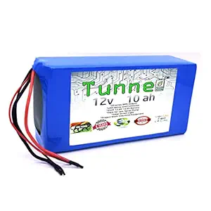 Tunnel 12v 10ah Lithium ion Battery 12v 10000mah with epoxy and Connector 3S4P 12.8V 14.6V Battery Pack for ups, Spray Pump, Solar Street Light, Project Work Industrial Equipment