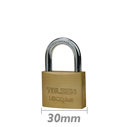 Preisvergleich Produktbild Massiv Messing gleichschließend Vorhängeschloss mit Schlüssel 30mm von Tolsen