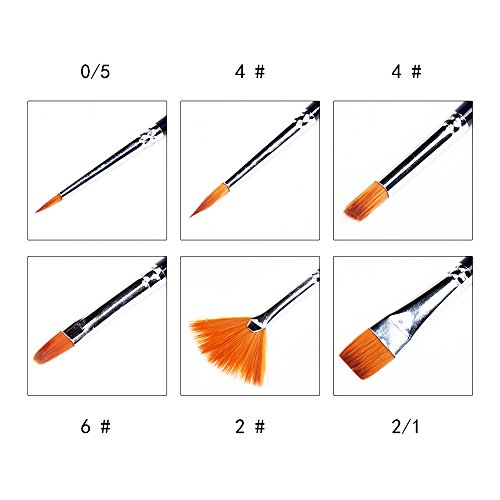 Doutop Pinselset Künstler Malen Pinsel Set Aquarell Acryl Flachpinsel Ölmalpinsel für Malerei Ölmalerei Ölfarben Bürste 12stk - 7
