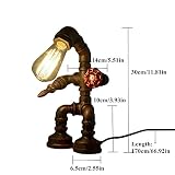 KAGU CULTURE Retro-Stil Industrielle Roboter Rost Tischlampe Nachtlicht für Arbeitszimmer Bar Cafeteria - 2