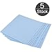 Produktbild Brillenputztuch Blau 5 Stück 100% Microfaser weiches Reinigungstuch 15x15cm