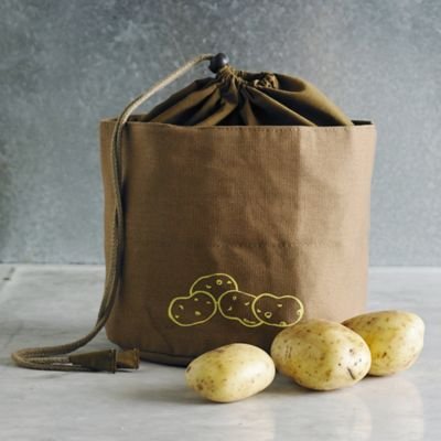 Lakeland Segeltuch Kartoffelbeutel, atmungsaktiv, braun, 24cm Ø x 21cm, für 3 kg - 2