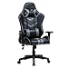 Produktbild WOLTU® Racing Stuhl Chefsessel Bürostuhl Gamingstuhl Schreibtischstuhl Drehstuhl Sportsitz, mit verstellbaren Armlehne, mit Kopfkissen und Lendenkissen, höhenverstellbar, Kunstleder, Grau, BS15gr