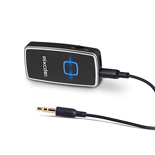 Preisvergleich Produktbild Bluetooth Audio Adapter, Mixcder TR007 Bluetooth Transmitter und Receiver 2-in-1 Stereo Bluetooth 4.1 Audio Adapter mit 3,5 mm Stereo Ausgang für Lautsprecher, Kopfhörer, TV, PC, iPod, MP3 / MP4, Auto Radio
