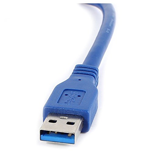 Stecker auf Stecker B Micro-Kabel – SODIAL(R)30 cm blau USB 3,0 Stecker ein Mikro USB Maennlich Synchronisierung und Ladegeraet fuer Stromkabel - 3