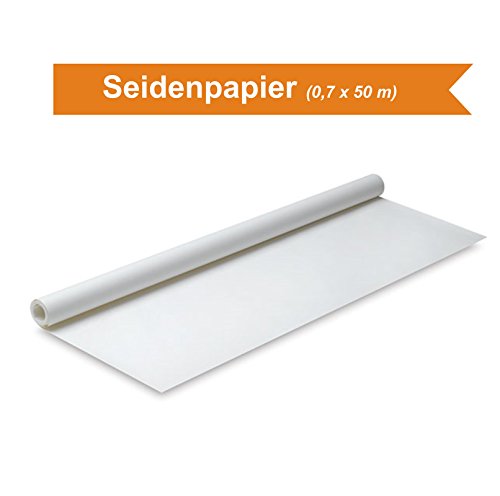Premium Seidenpapier 0,7 m x 50 m Schnittmusterpapier Skizzenpapier Papierrolle Zuschneidepapier transparent (0,7 x 50 m)