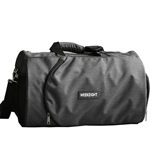 YAHILL Bolsa de Deporte Viaje deportivacon Compartimento y Bolsillo Mojado Bolsa de Lona Impermeable para Hombres,Duradera de Gran tamaño para Mujeres con Correa para el Hombro para Ejercicio