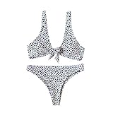 Moserian Damen Bademode Beachwear Leopard 2 Stück Bikini Badeanzug Badeanzug