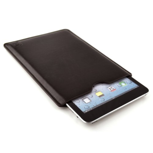 Leder iPad Mini, iPad Mini 2, und iPad Mini 3 Sleeve – Tablet-Hülle Sleeve von Dockem; Schlank, Einfache und Professional Vorstand mit weicher Mikrofaser gefüttert Filz Dunkelbraun Basic-Synthetic-Leder Schutzhülle Tablet Tasche Cover für iPad Mini, Mini Retina, Minii 2, und Mini 3 - 3