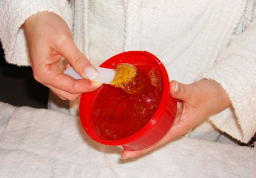 1200g Süß Wax Brazilian Wax zur Enthaarung mit Vlies 100% Natürlich. Warmwachs aus Zucker, Honig und Zitrone. Bikini Wax Sugaring Zuckerpaste + 100 Vliesstreifen - 3