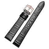 Thin Uhrenarmband-Bügel für Damen Kalbsleder schwarz 11mm Armband Ersatz Armband Armband