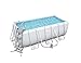 Produktbild Bestway Power Steel Frame Pool Set mit Filterpumpe + Zubehör, 412 x 201 x 122cm, Grau