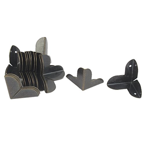 sourcingmap® Halsketten Kasten Dreieck Form Ecken Klammern Winkel Haltewinkel Bronze 20 Stück