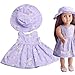 Produktbild TianranRT Niedlich Blume Kleid Puppe Anzug Für 18 Zoll Amerikaner Mädchen Puppe Zubehörteil Mädchen Spielzeug (Lila)