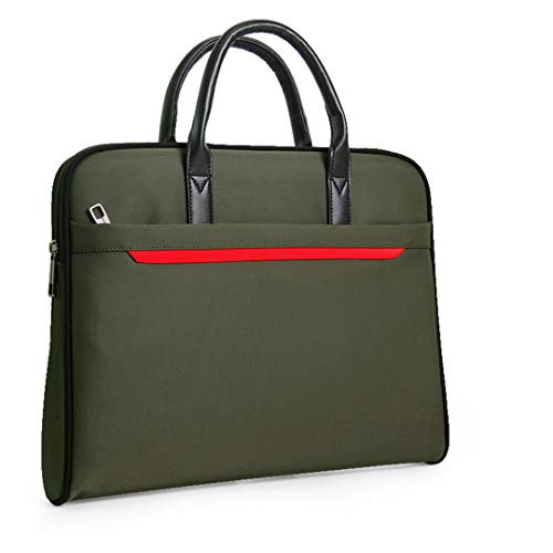 Preisvergleich Produktbild Männer Business Aktentasche Laptoptasche Handtasche Laptop Schultertasche Messenger Wasserdicht Computer-Fall Green Style 1 PVC