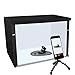 Produktbild HRRH Tragbare Fotostudio 19,6"X 15,7" / 50 * 40 cm, Foto Box Licht Zelt mit 2 Stücke 6400 Karat LED Beleuchtung Faltbare Cube Professionelle (Weiß/Schwarz Kulissen)