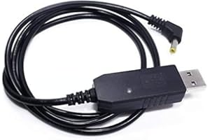 CHIOINS 2.5mm USB Charger Cable with Indicator Light for BaoFeng UV-5R UV-82 3800mAh Battery UV-S9/9S Two Way Radio