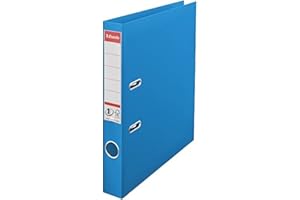 Esselte DIN A4 Folder, Blue, 52 mm Spine Width, Plastic, Vivida Series, 1 Pack, 624071