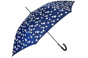 GOODFORGOODS Goods4good Paraguas Largo Automático Estrellas Cambia de Color con la Lluvia color Azul Anti Viento 105cm diámetro.