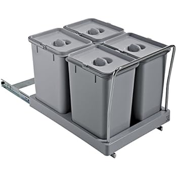 ECOEASY - CESTINO RACCOLTA DIFFERENZIATA SCUOLA, UFFICI, AREE INTERNE 40/60 LITRI CON COPERCHIO