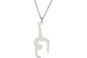 EUEAVAN Inspiration gymnastique pendentif collier Ballet ballerine sport danse Solo USA gymnastique Choker équipe bijoux fille femme Coach fille