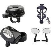 BICYCLE BELL AND ACCESSORY SET (4 COMBINATIONS)