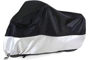 YOTOM Motorcycle Covers, Outdoor Waterproof Motorbike Covers with Lock-Holes & Storage Bag, Fits up to 96.5" Motorcycles