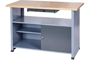 Küpper Werkbank Modell 14118, Breite 120 cm, 1 Schublade, 1 offenes Fach mit Fachboden, pulverbeschichtet