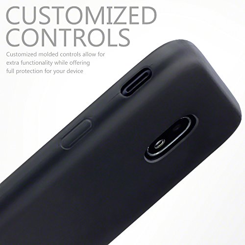 Samsung Galaxy J3 2017  Version J330F  Funda Protectiva de Silicona Gel TPU estrecha - Negro oscuro acabado mate