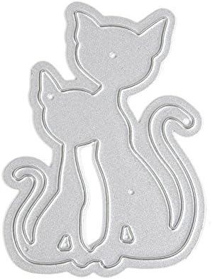 HAPPYQUDA Mother And Baby Cat Scrapbook Template DIY Embossing Cutting Dies Stencils Planer Album Paper Card Craft