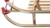 Impag® Holzschlitten Rodelschlitten mit Zuggurt und Lehne Davos 115 cm lang - 4