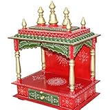 MVEE Wooden Home Temples/Pooja Mandir/Mandapam/Temple for Home (46 L x 30 D x 61 H cm)