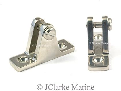 Pack of 1 - Straight Deck Hinge Heavy Duty for Bimini Boat Cover Frame Fitting Stainless Steel
